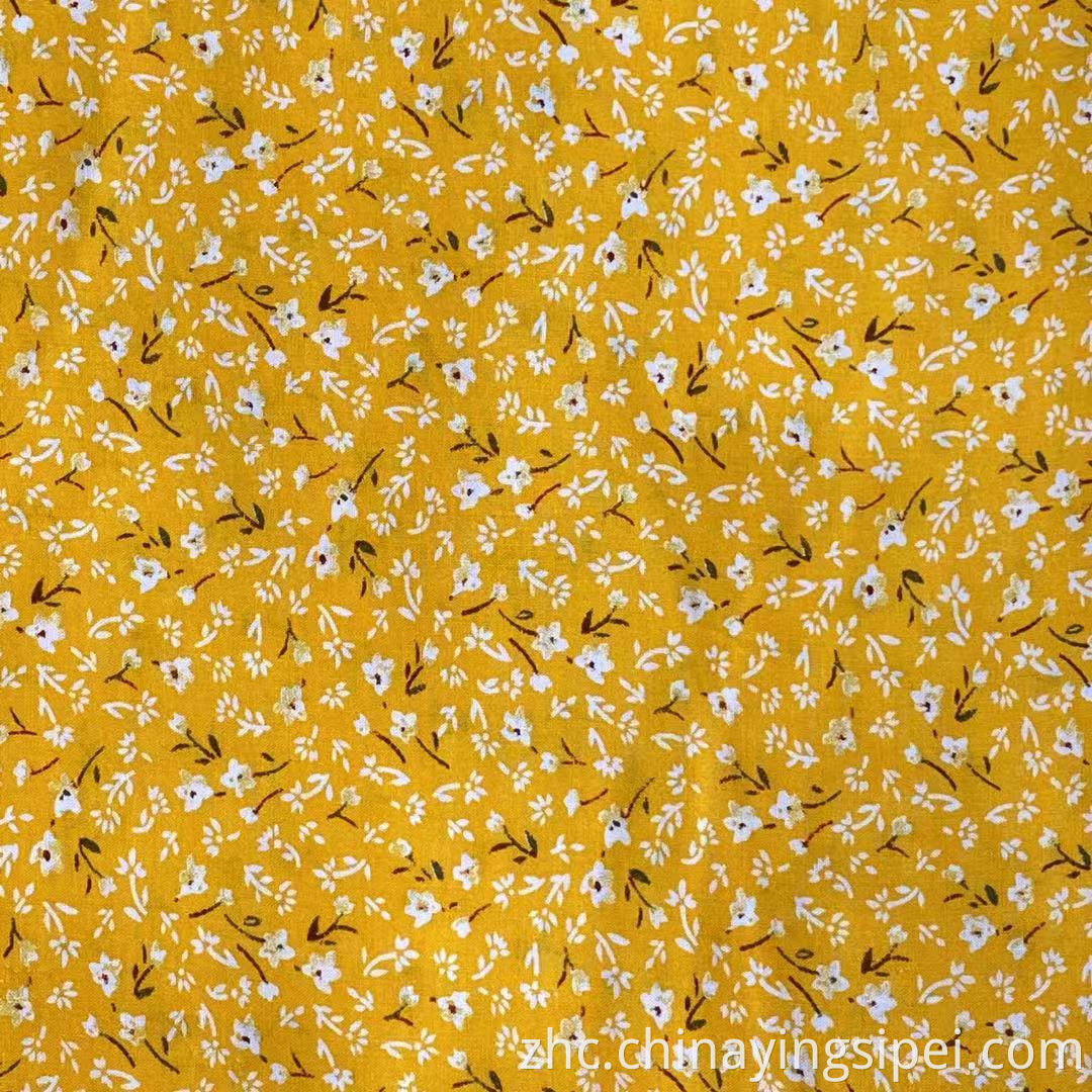 45s最早的图案花软印花fuli crepe 100％粘液面料